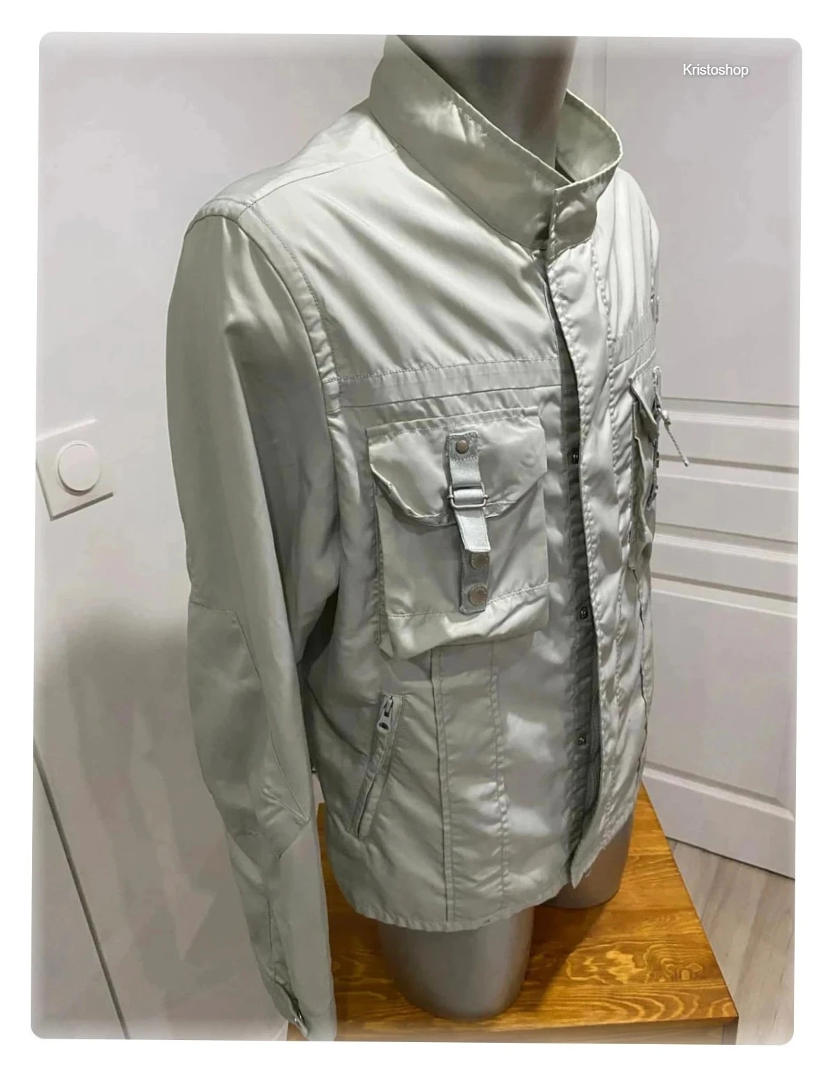 Chaqueta ligera crema de nylon Original Marines Talla XL – photo 4